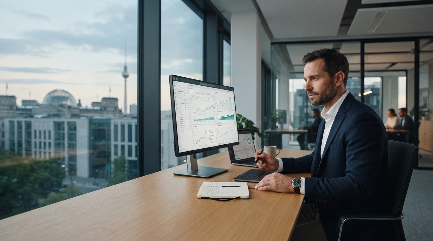 Antrenbit App data dashboard displayed on a workspace screen